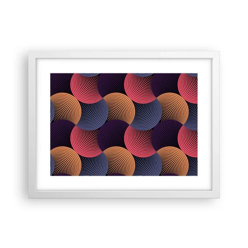 Poster în ramă albă - Într-un ritm de cerc - 40x30 cm