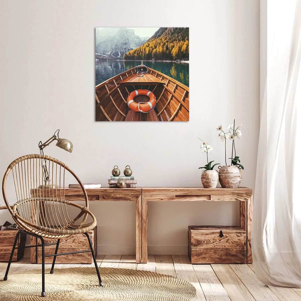 Tablou pe pânză - Excursie pe munte - 40x40 cm