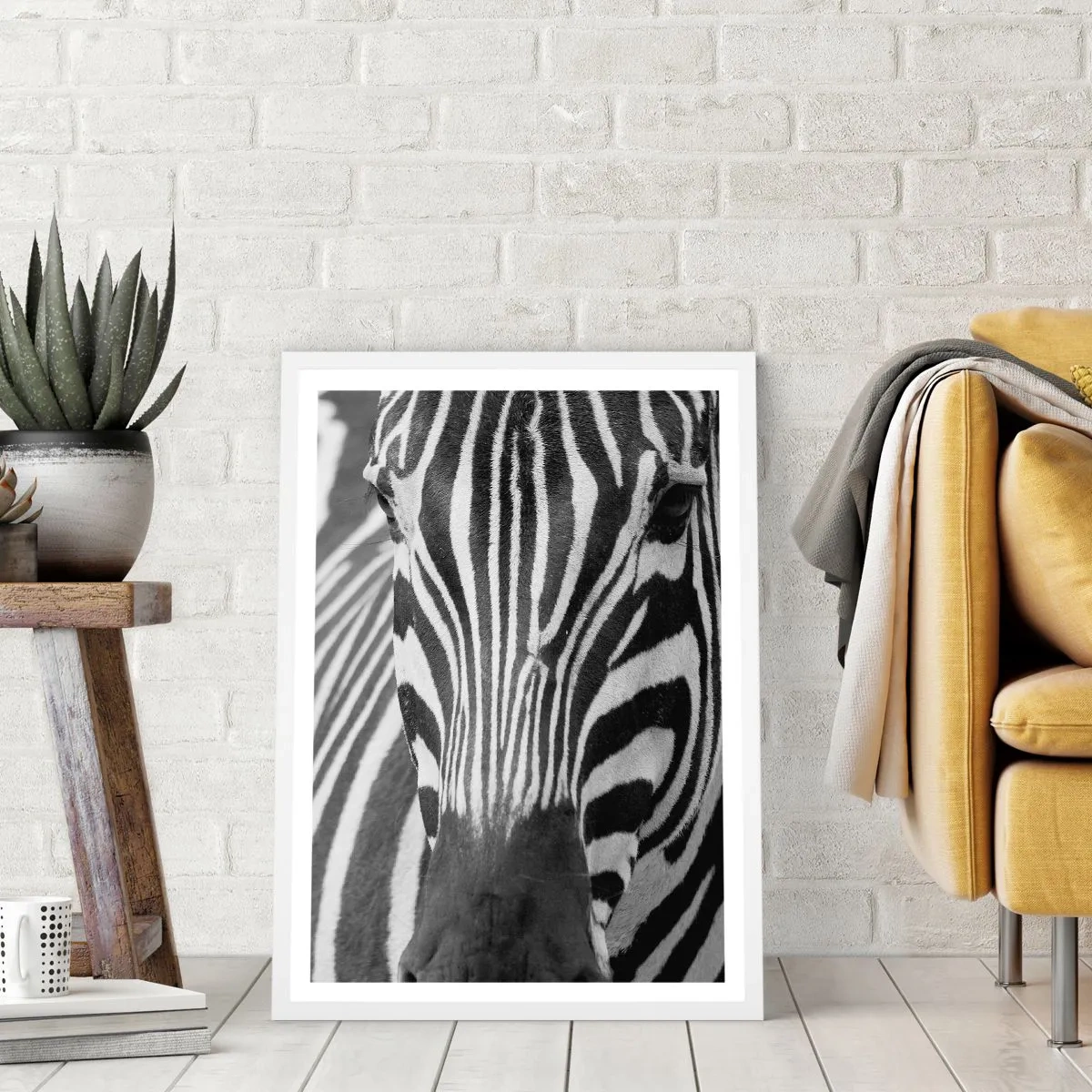 Poster în ramă albă - Lumea e albă și neagră - 30x40 cm