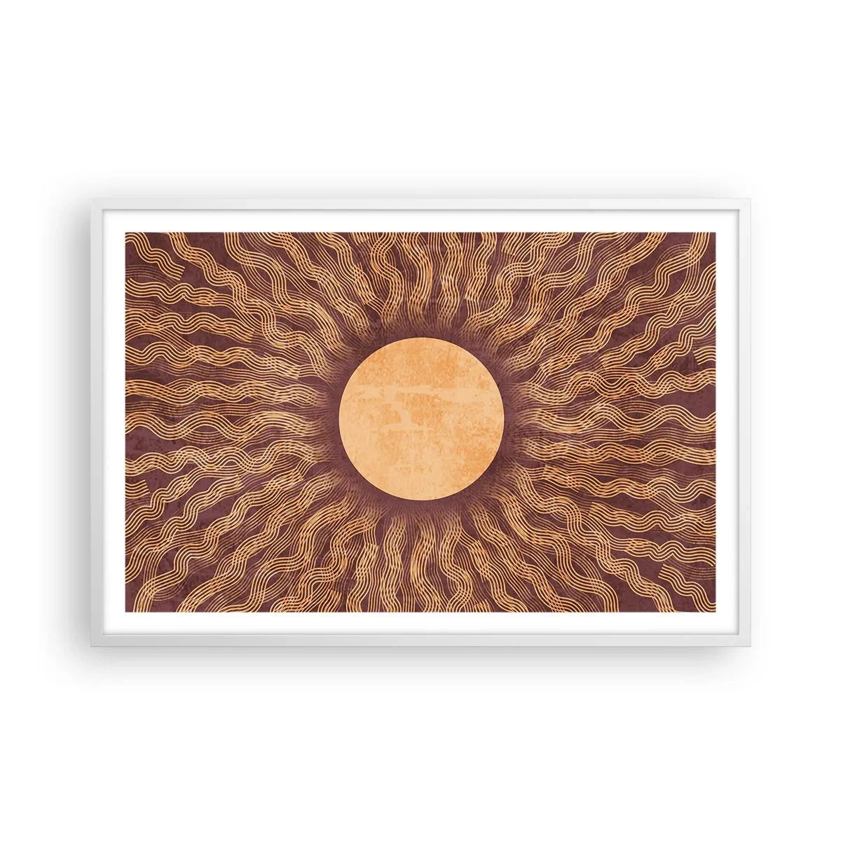 Poster în ramă albă - Icoana soarelui - 91x61 cm