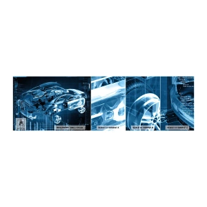 Mostră tapet autocolant Deluxe Sticker - Anatomie inginerească - Automobile, Mașină, Concept - 100x30 cm