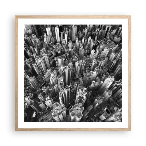Poster în ramă de stejar deschis - Din ce în ce mai sus - 60x60 cm