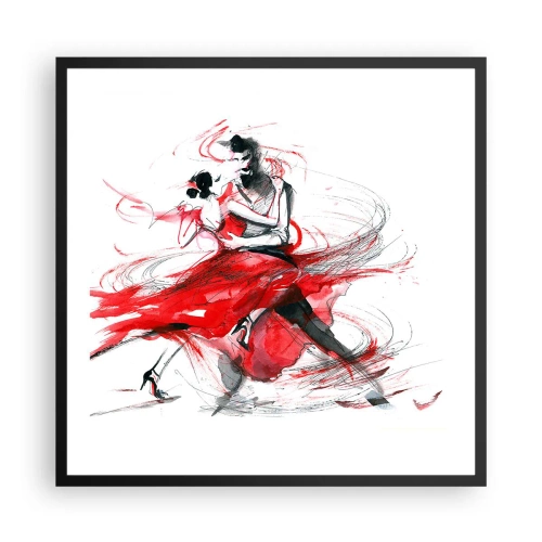 Poster în ramă neagră - Tango - ritmul pasiunii - 60x60 cm