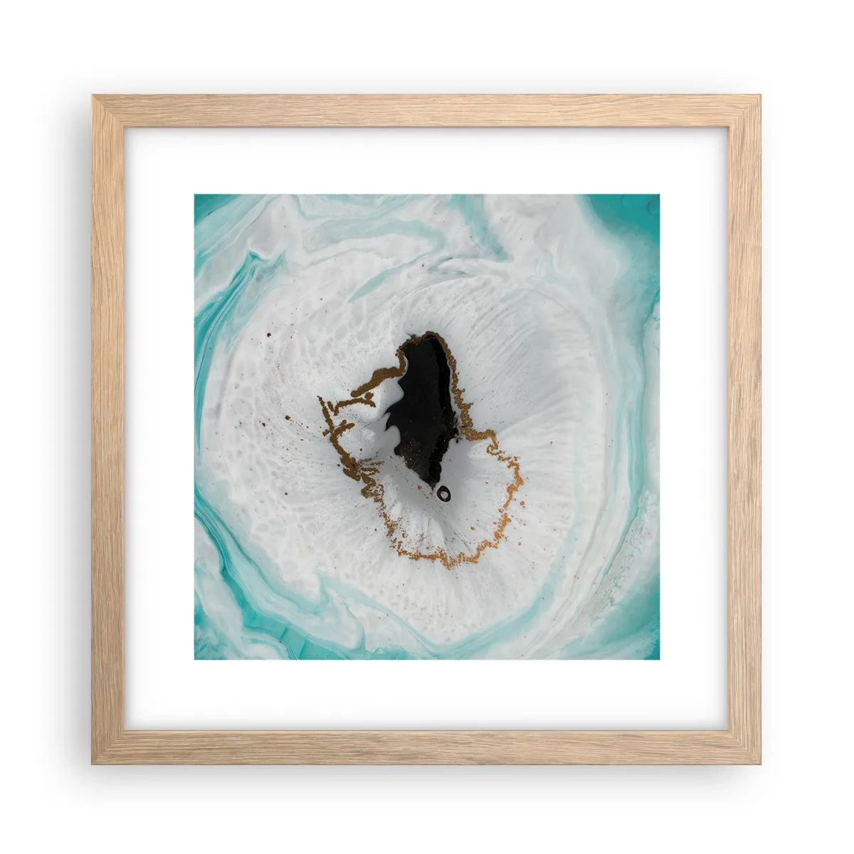 Poster în ramă de stejar deschis - Pătrunde înăuntru - 30x30 cm