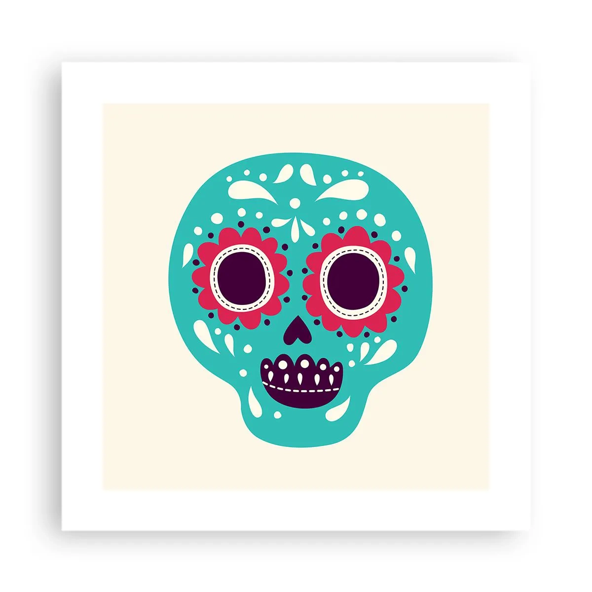 Poster - Viața - distracție până la moarte - 40x40 cm