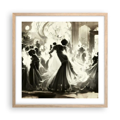 Poster în ramă de stejar deschis - Marea mascaradă - 50x50 cm