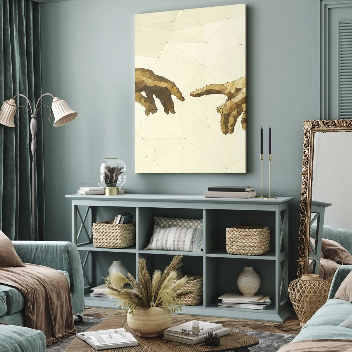 Tablou pe pânză - Geometrie divină - 45x80 cm