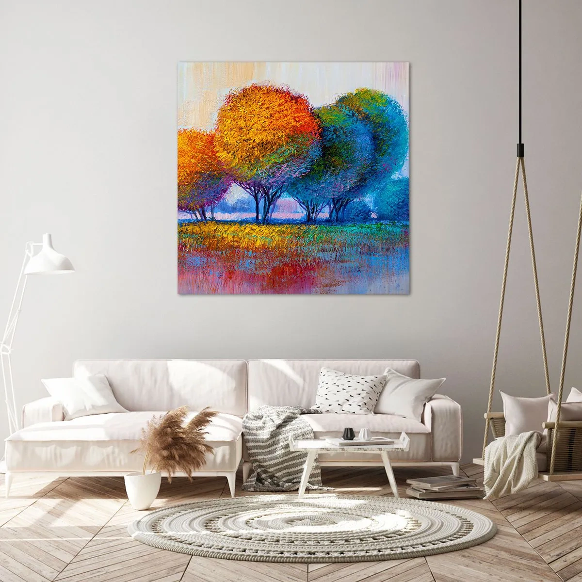 Tablou pe pânză - Coroanele culorilor - 60x60 cm