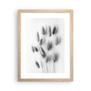 Poster în ramă de stejar deschis - Pufoșenia ierbii - 30x40 cm