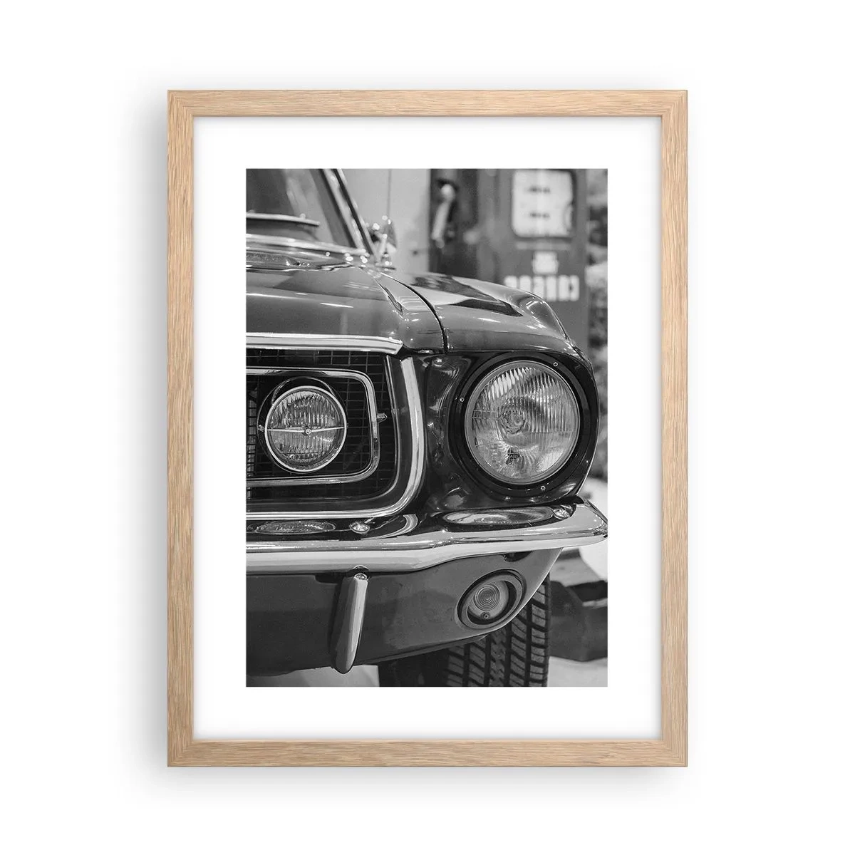 Poster în ramă de stejar deschis - Condus dur - 30x40 cm