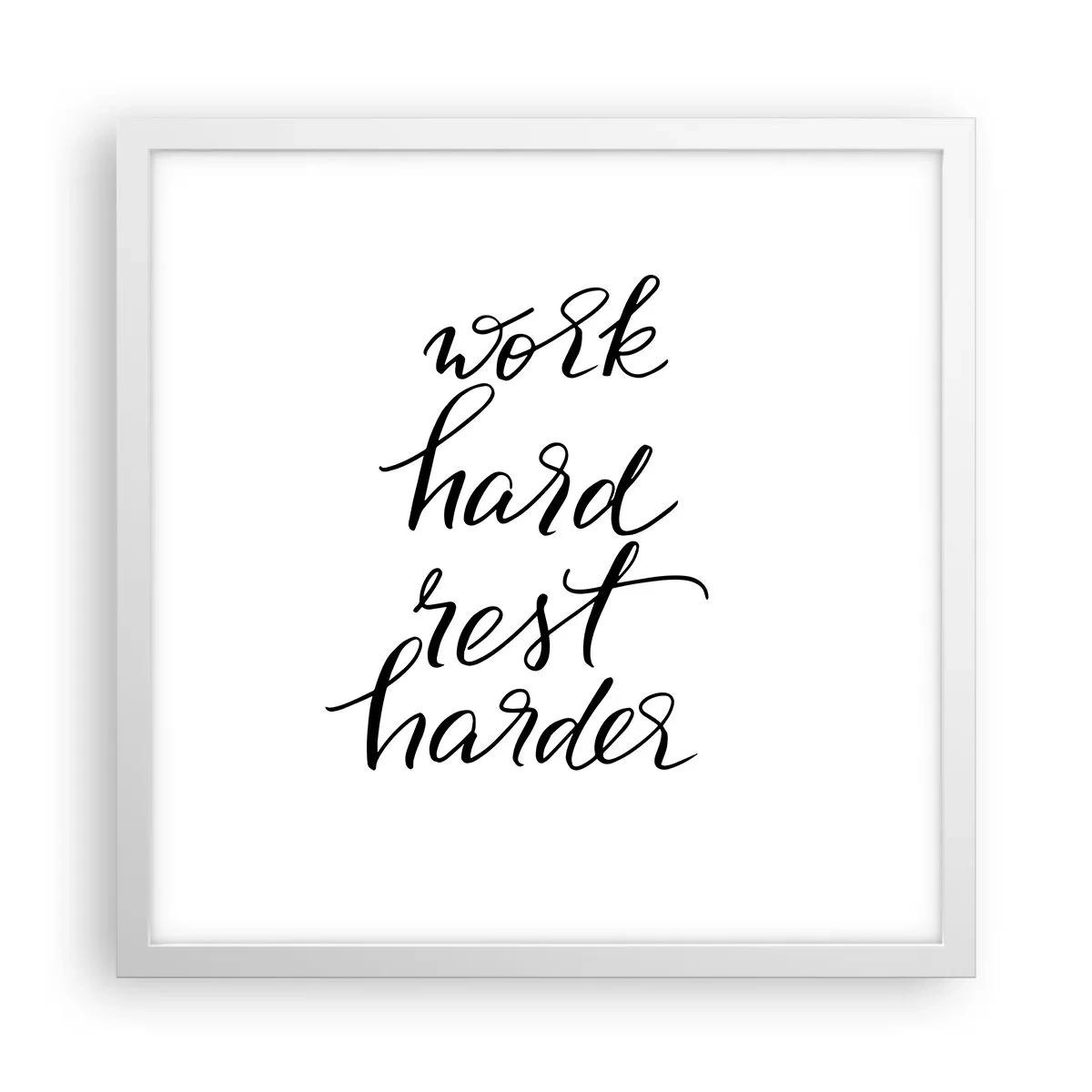 Poster în ramă albă - Echilibrul vieții - 40x40 cm