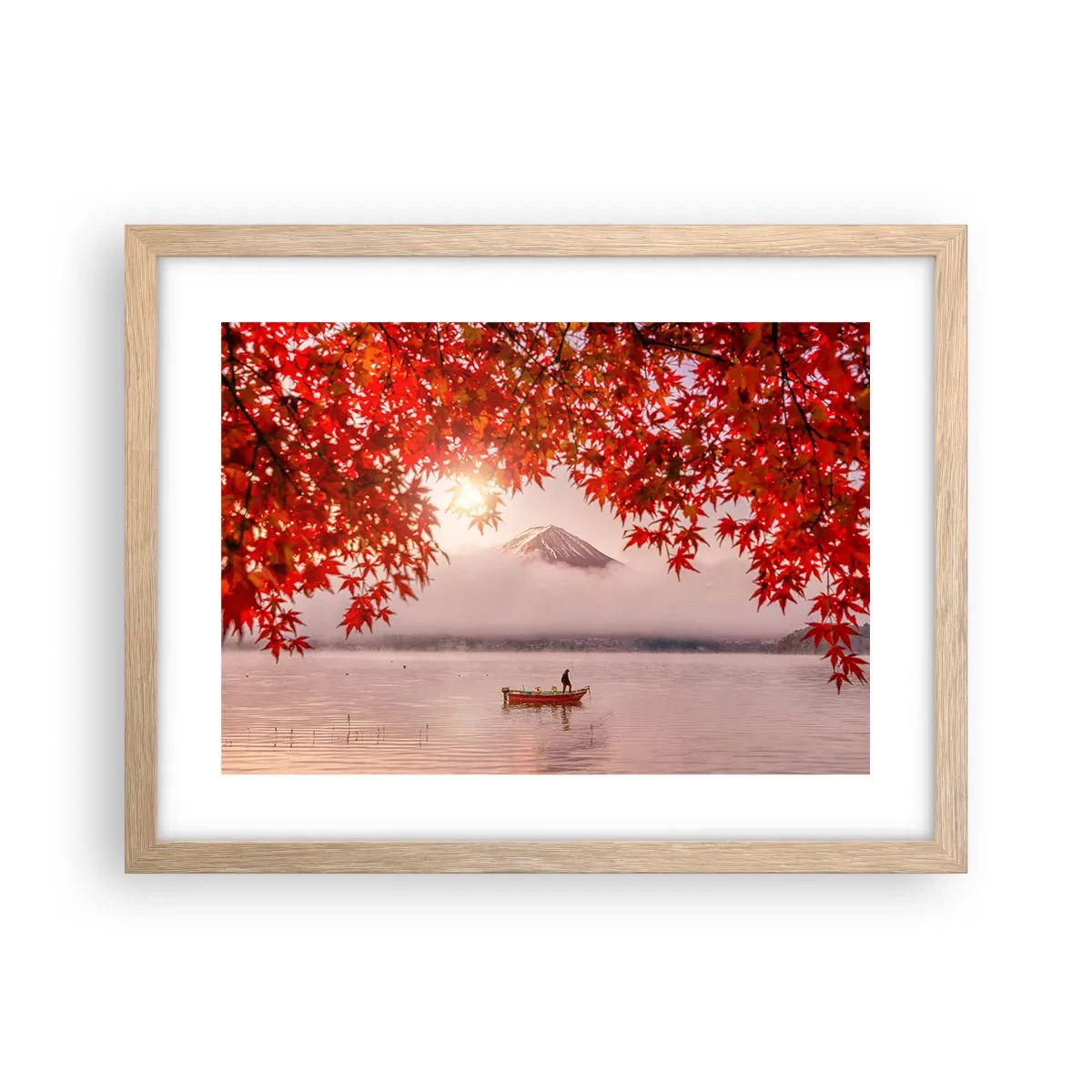 Poster în ramă de stejar deschis - În stil japonez - 40x30 cm