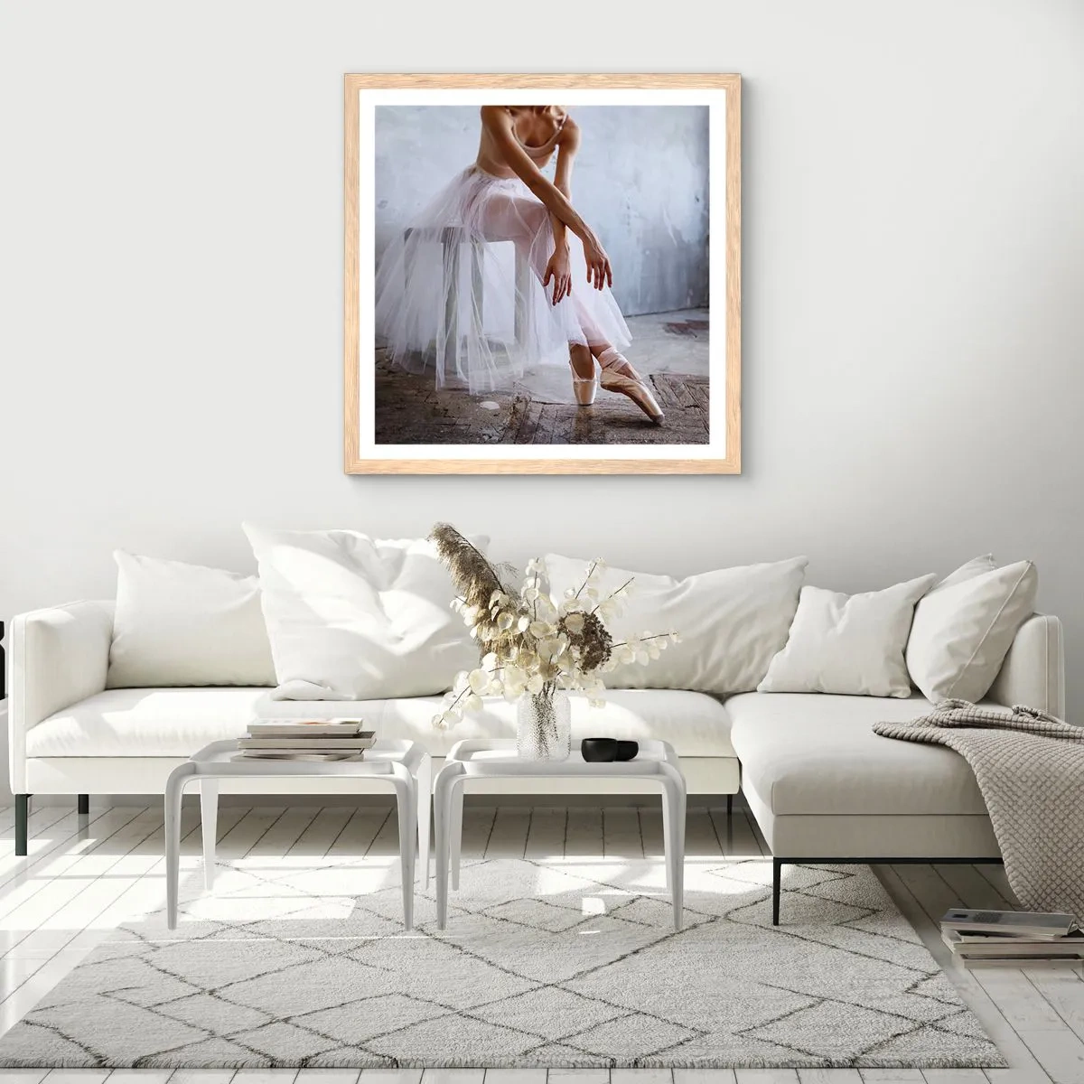 Poster în ramă de stejar deschis - Înainte ca luminile rampei să strălucească - 60x60 cm