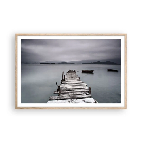 Poster în ramă de stejar deschis - Poți pleca mâine - 91x61 cm