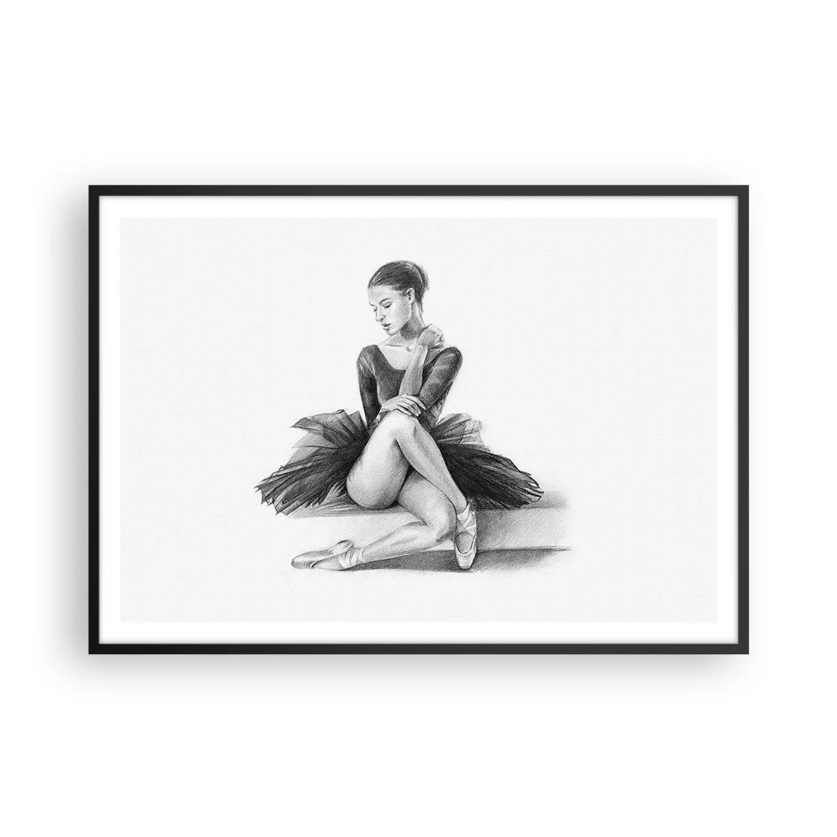 Poster în ramă neagră - Încântată de dans - 100x70 cm