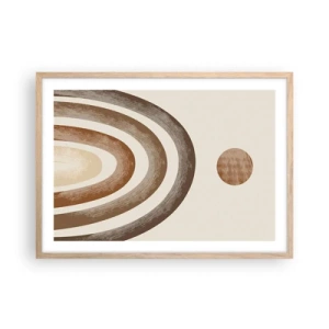 Poster în ramă de stejar deschis - Într-o galaxie îndepărtată - 70x50 cm