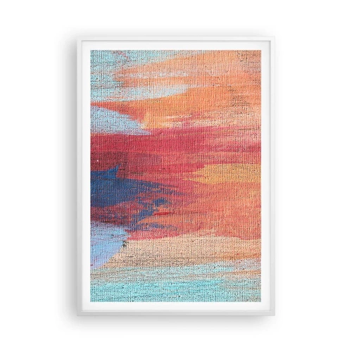 Poster în ramă albă - Plutind prin curcubeu - 70x100 cm