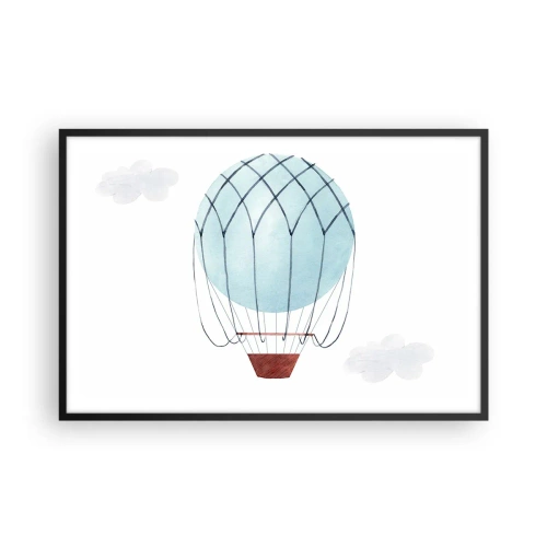 Poster în ramă neagră - Complet în nori - 91x61 cm