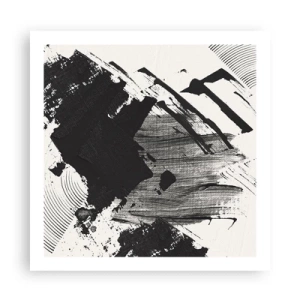 Poster - Abstracție - expresie de negru - 60x60 cm