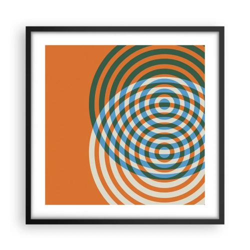 Poster în ramă neagră - Variație circulară abstractă - 50x50 cm