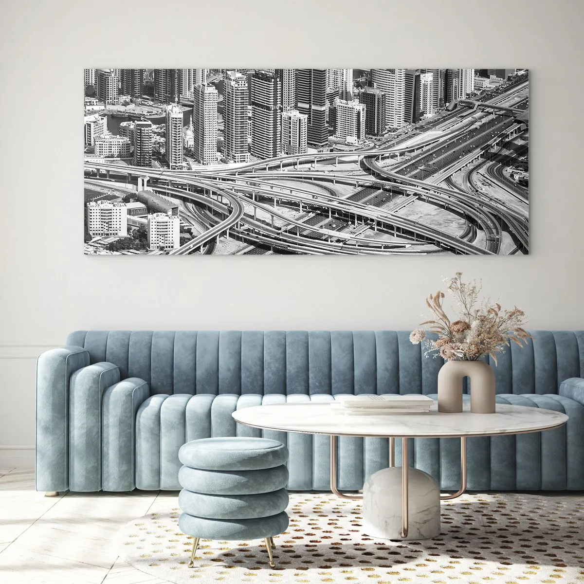 Tablou pe sticlă - Dubai - orașul imposibil - 100x40 cm