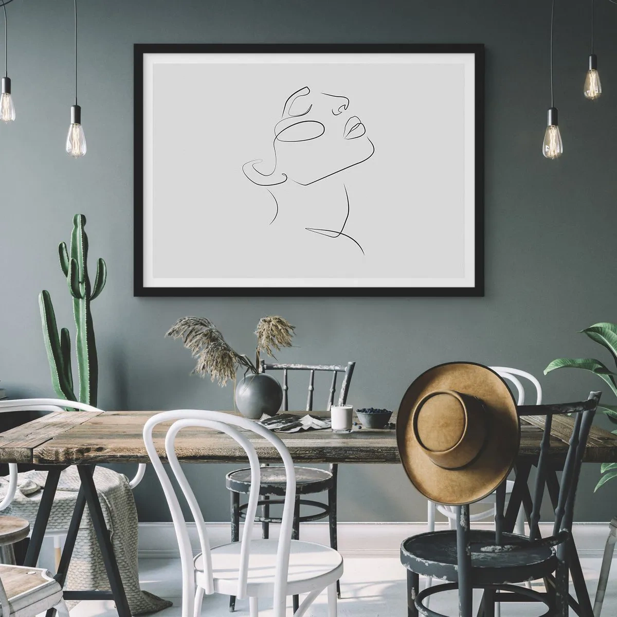 Poster în ramă neagră - Meandrele unui vis - 100x70 cm