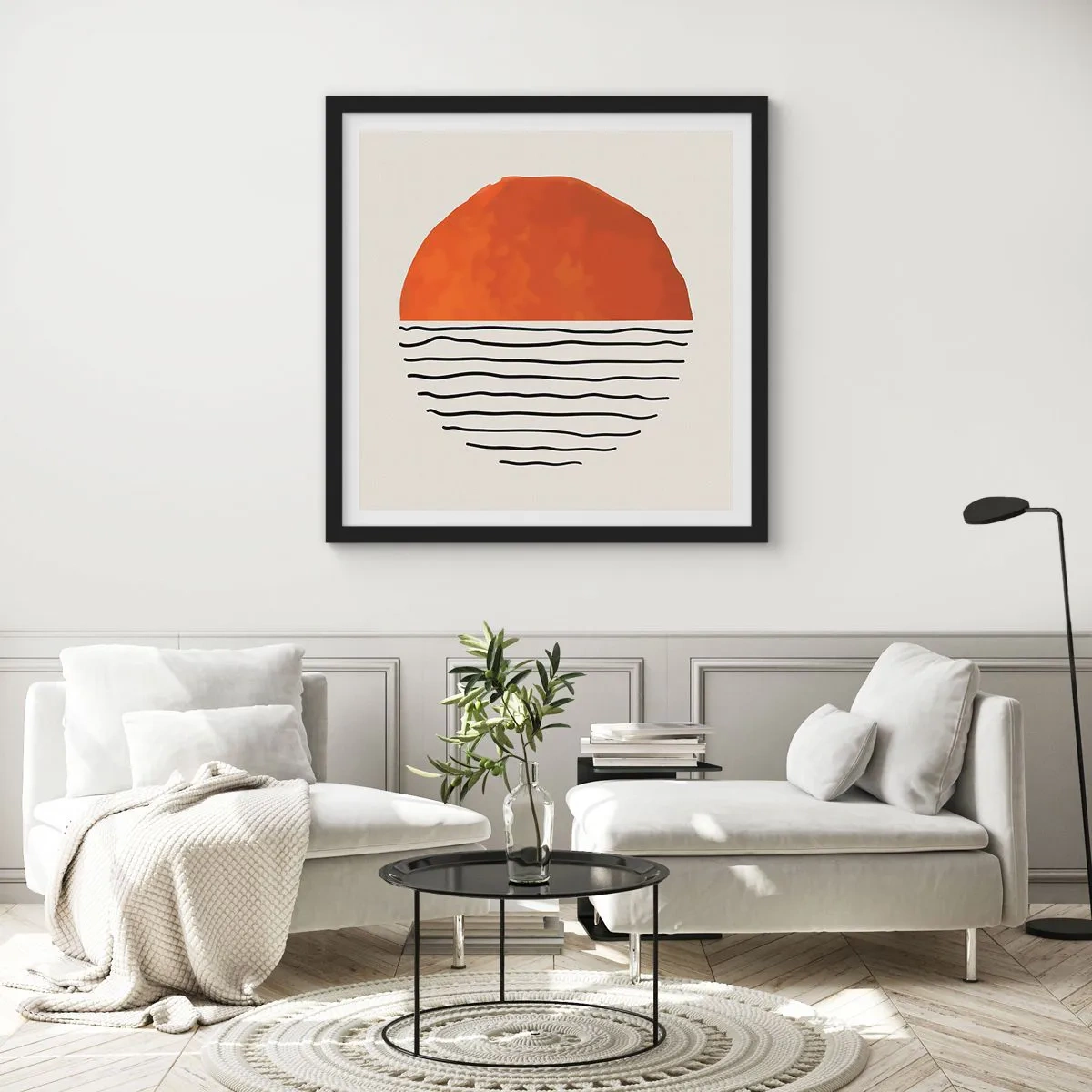 Poster în ramă neagră - În stil japonez - 50x50 cm