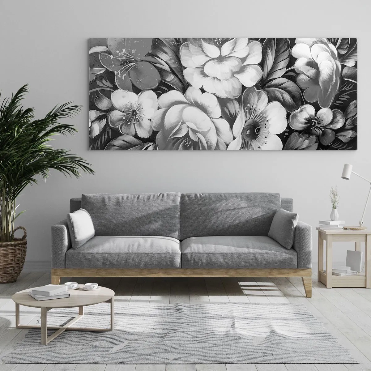 Tablou pe sticlă - Frumoase chiar și în gri - 120x50 cm