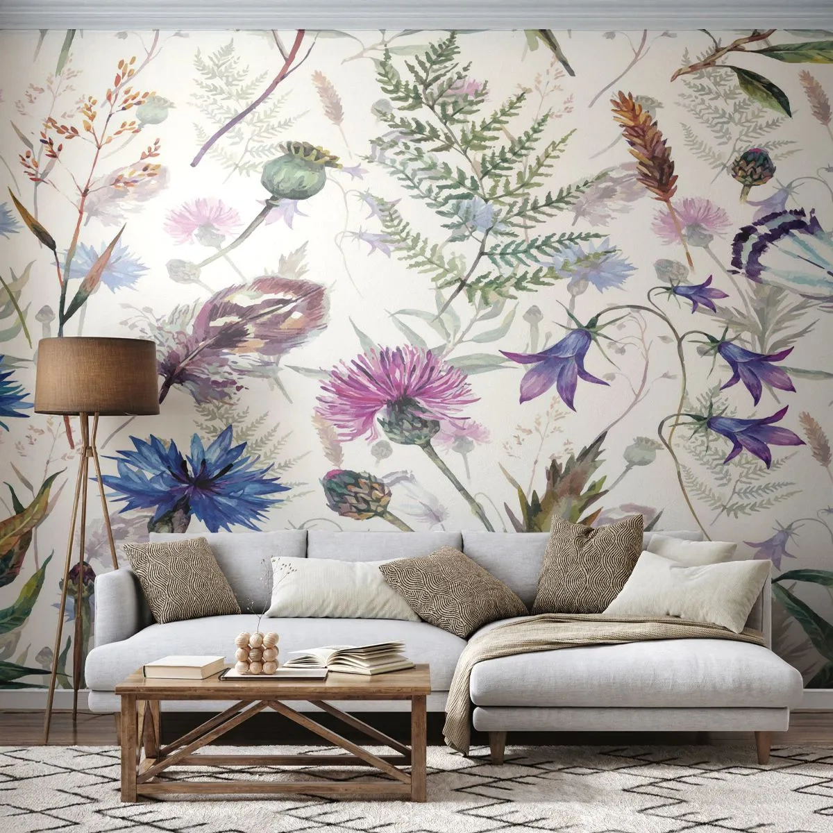 Tapet Premium Sand - Ierbarul polonez - Flori de câmp, Grădină, Natură - 100x70 cm
