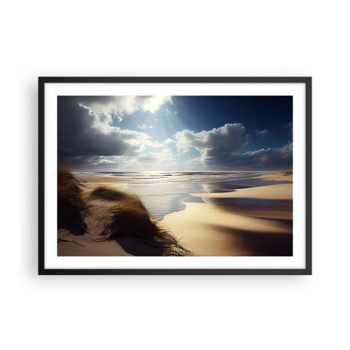 Poster în ramă neagră - Plajă sălbatică - 70x50 cm