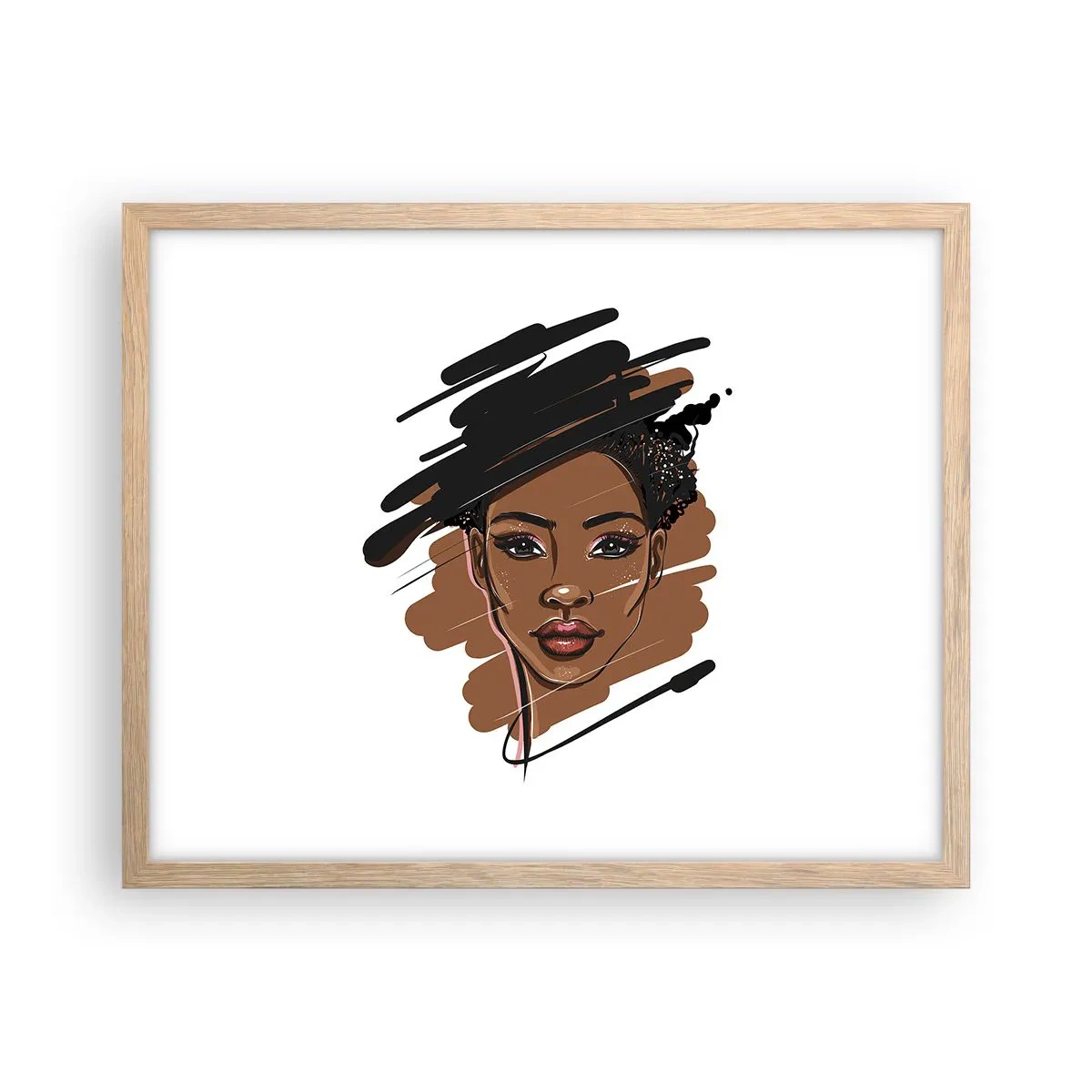 Poster în ramă de stejar deschis - Dulce ca ciocolata - 50x40 cm