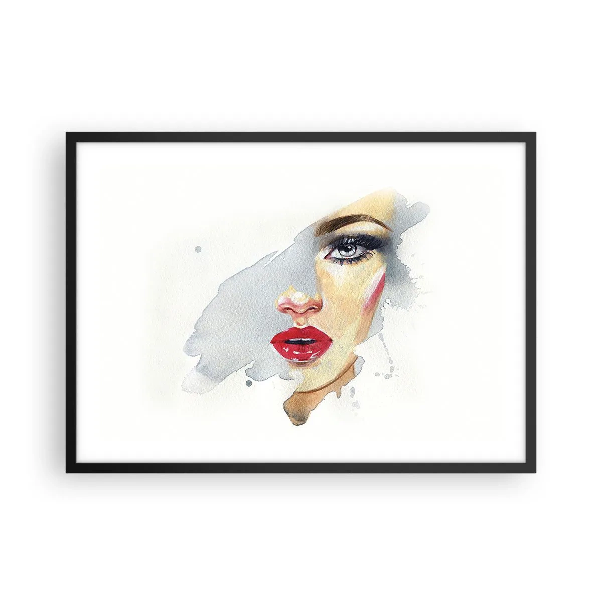 Poster în ramă neagră - Reflecție într-o picătură de apă - 70x50 cm