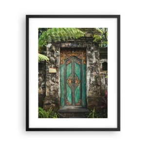 Poster în ramă neagră - O ușă către o lume exotică - 40x50 cm