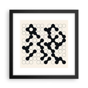Poster în ramă neagră - Joc chinezesc - o variație - 30x30 cm