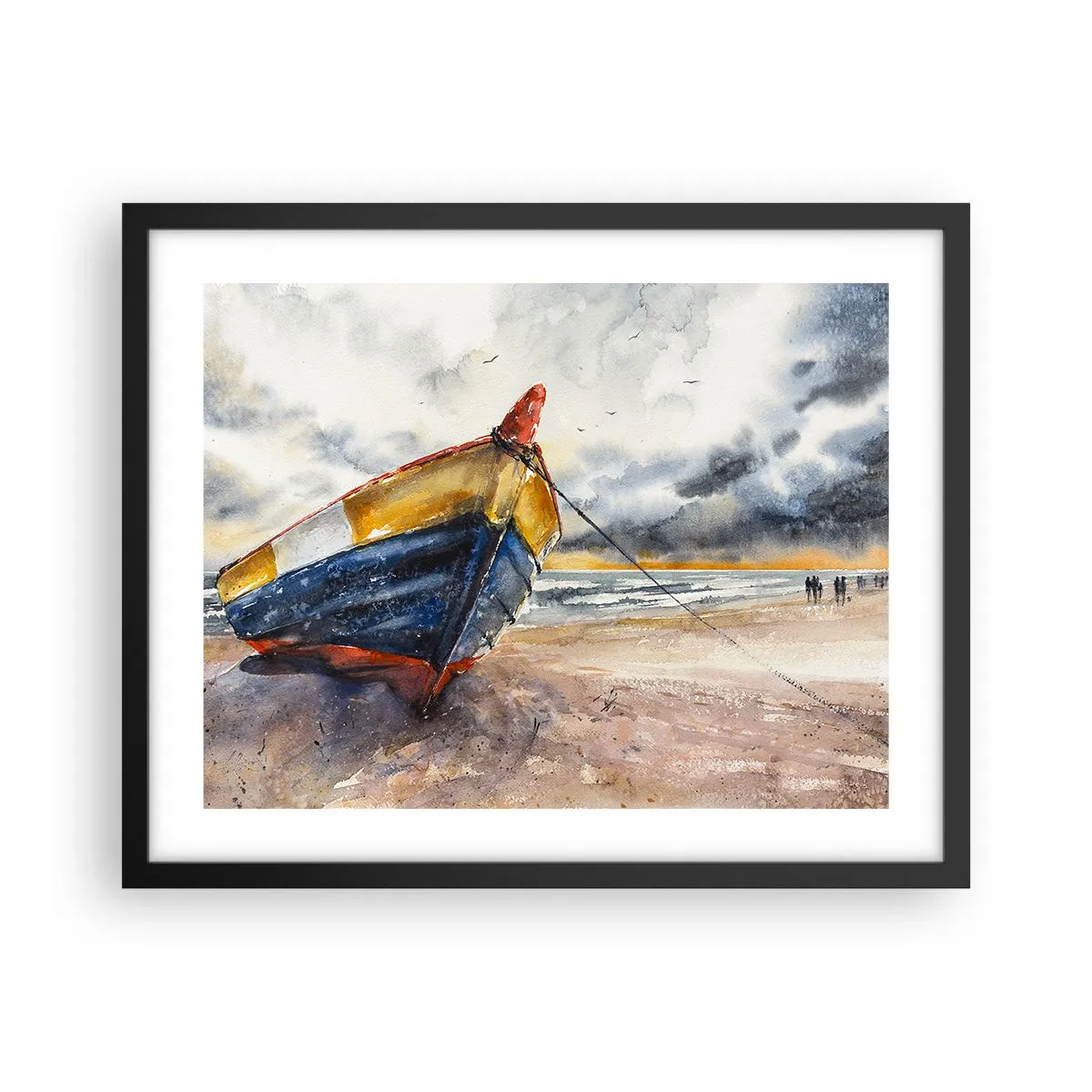 Poster în ramă neagră - Se odihnește pe țărm - 50x40 cm