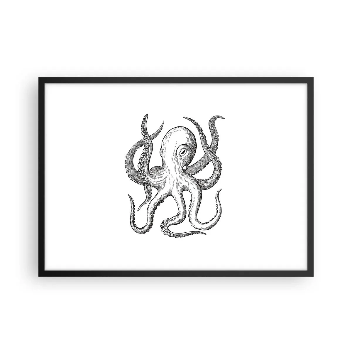 Poster în ramă neagră - Dansând cu valurile - 70x50 cm