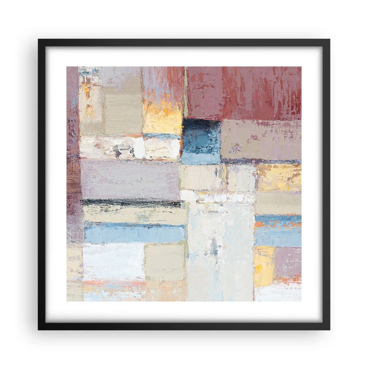 Poster în ramă neagră - Liniștea geometriei - 50x50 cm