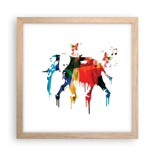 Poster în ramă de stejar deschis - Toată lumea poate dansa - 30x30 cm