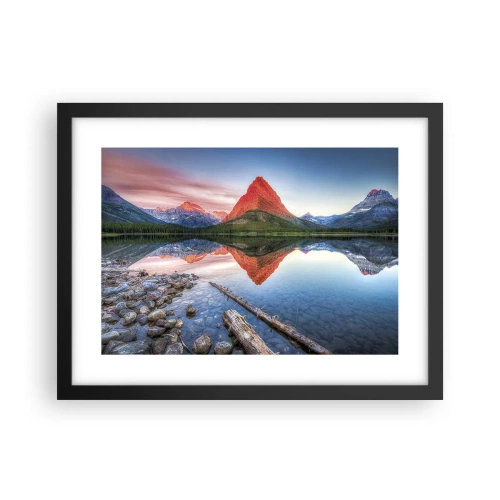 Poster în ramă neagră - Căldură și frig - 40x30 cm