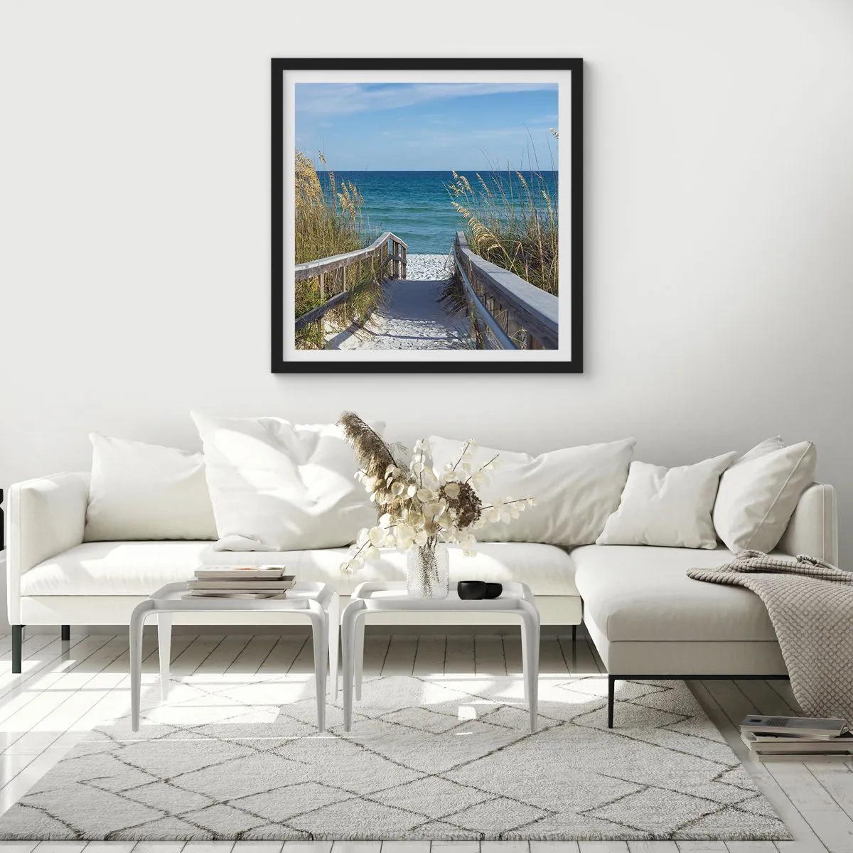 Poster în ramă neagră - În soare, în vânt - 60x60 cm