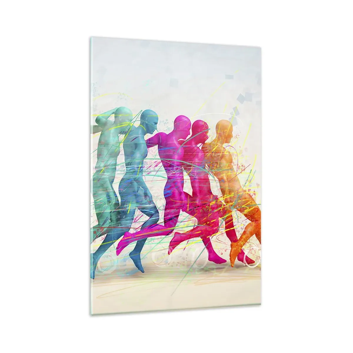 Tablou pe sticlă - Armonie de mișcare - 80x120 cm