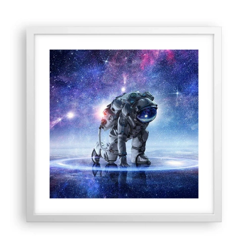 Poster în ramă albă - Cerul înstelat de deasupra mea - 40x40 cm