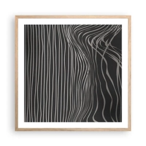 Poster în ramă de stejar deschis - Ritm și accent - 60x60 cm