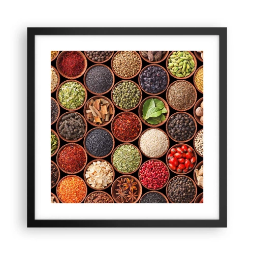 Poster în ramă neagră - Toate gusturile lumii - 40x40 cm