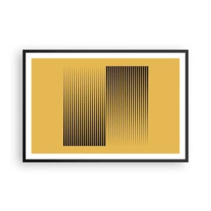 Poster în ramă neagră - Pătratul contrariilor - 91x61 cm