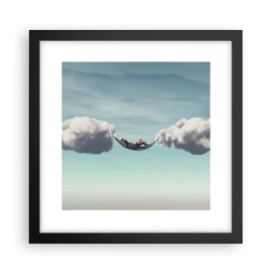 Poster în ramă neagră - Fericirea momentului - 30x30 cm