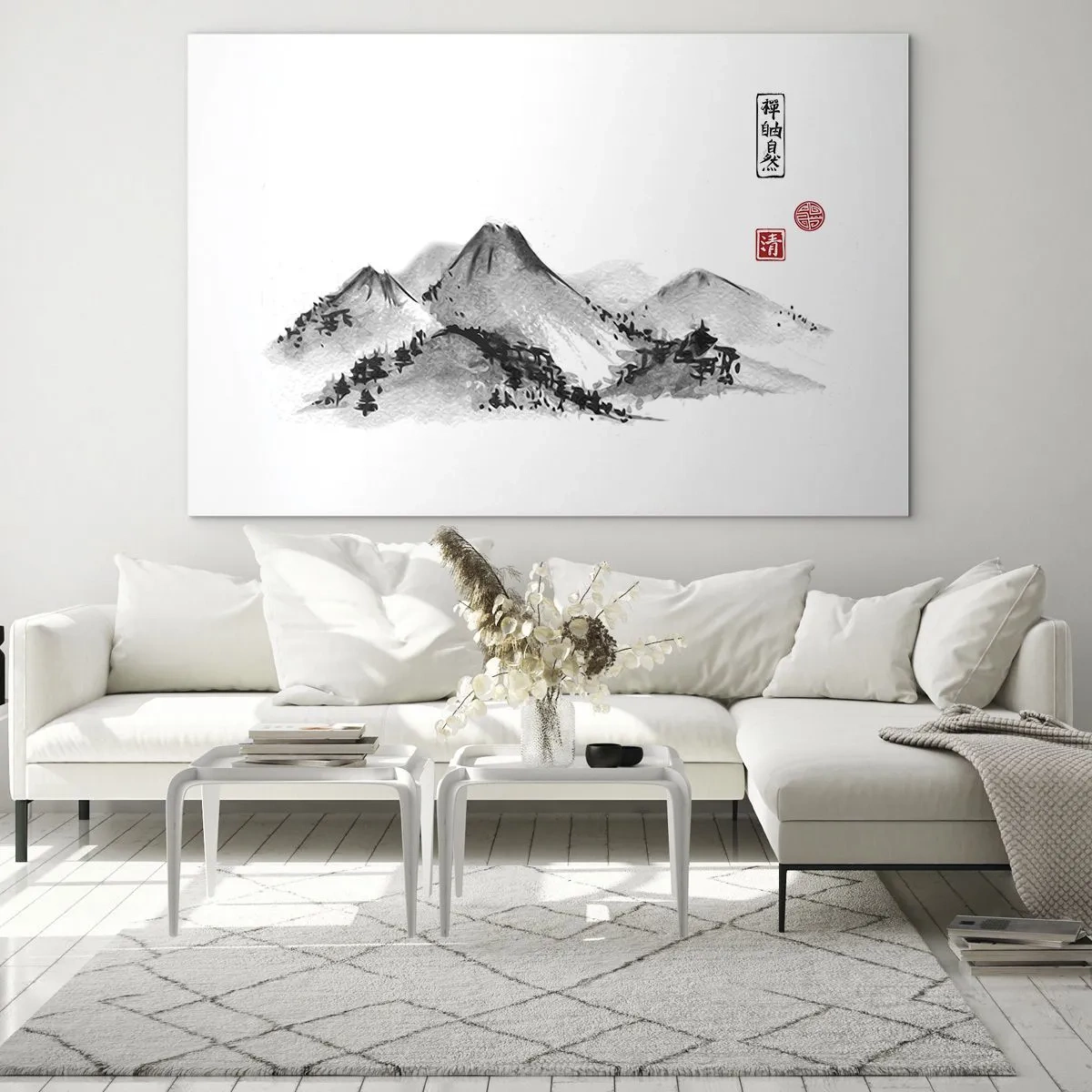 Tablou pe sticlă - Dincolo de dealuri - 100x70 cm