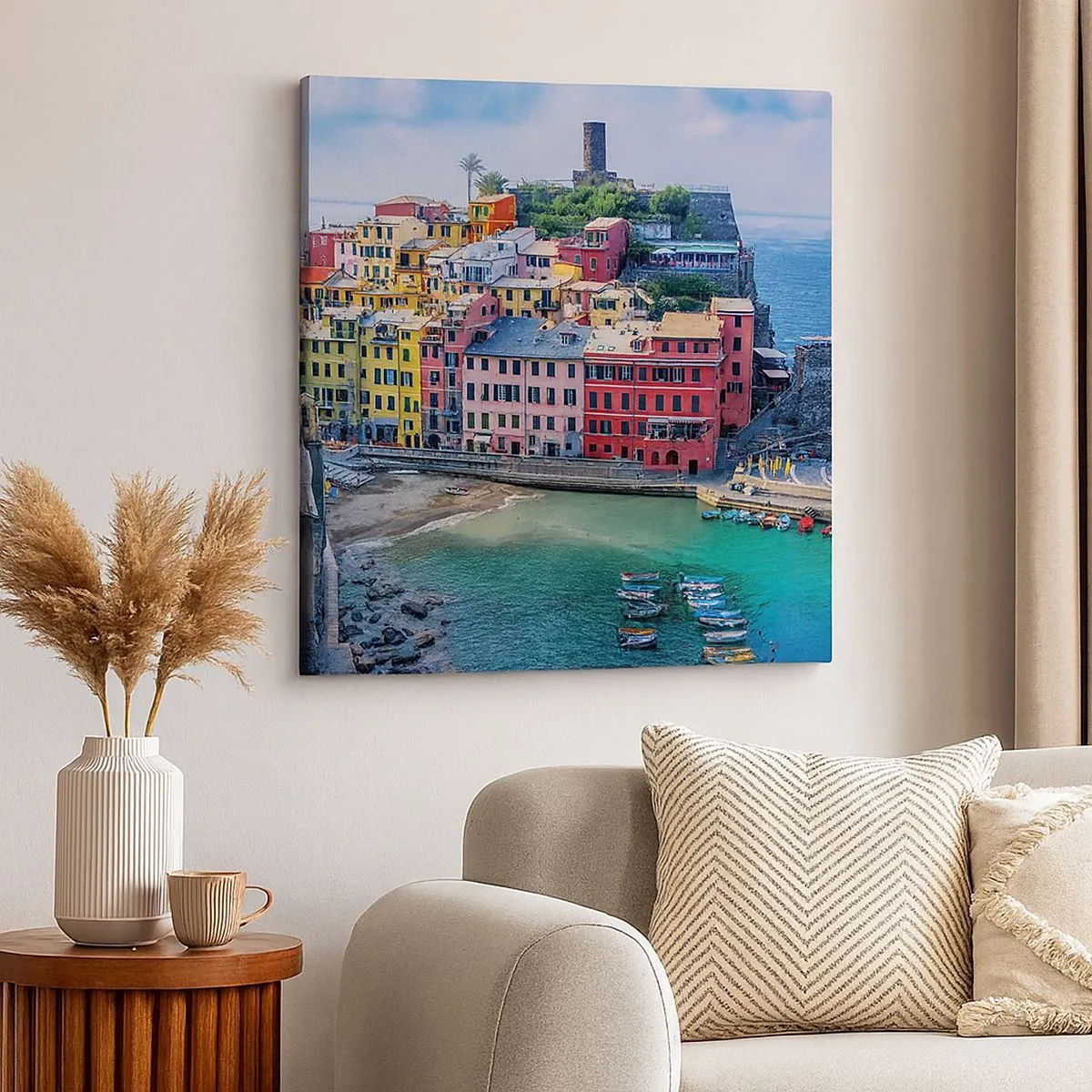 Tablou pe pânză - Orașul mediteraneean magic - 30x30 cm