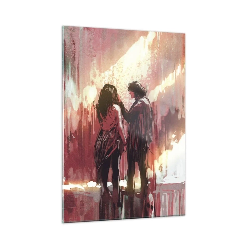 Tablou pe sticlă - Spectacolul etern al iubirii - 50x70 cm