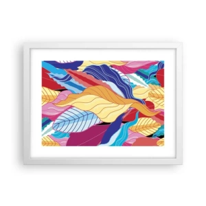 Poster în ramă albă - O dezordine colorată - 40x30 cm